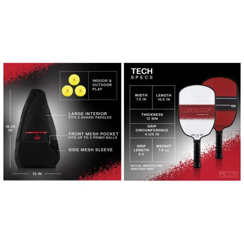 Hai vợt Agassi Champion & Graf Champion 12mm